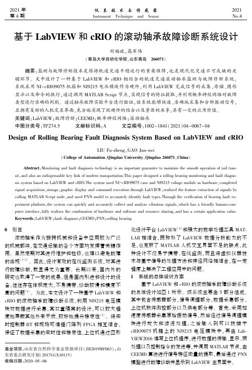 基于LabVIEW和cRIO的滚动轴承故障诊断系统设计