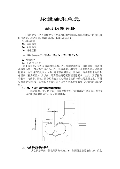 第二代轮毂轴承单元游隙分析