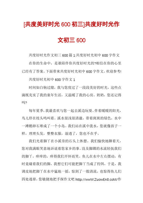 [共度美好时光600初三]共度好时光作文初三600