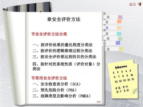 安全评价方法讲义(PPT 72页)