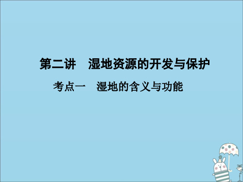 (新课标)2021版高考地理一轮总复习第十章区域可持续发展第二讲湿地资源的开发与保护课件