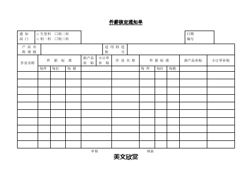 第七节 件薪核定通知单