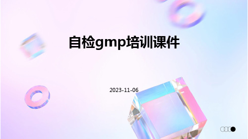 自检GMP培训课件