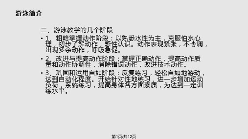 游泳初学者教程PPT课件