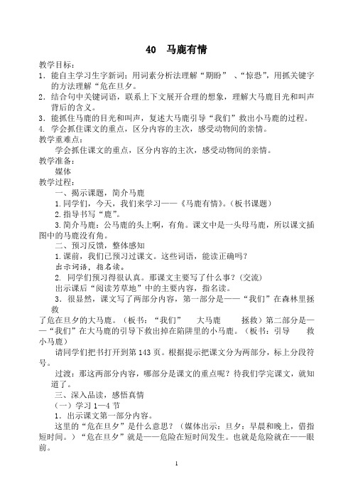 《马鹿有情》第二稿