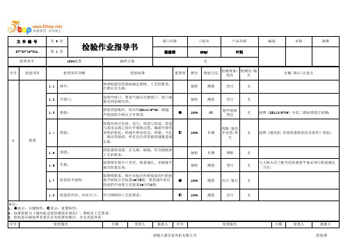 IPQC叶轮检验作业指导书