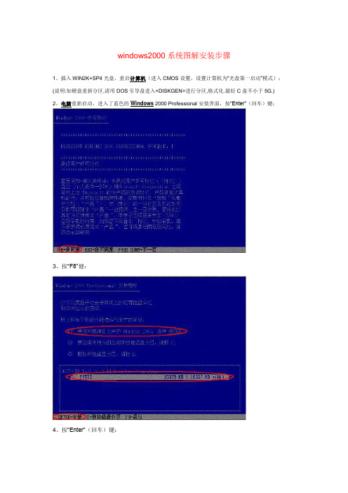 windows2000系统图解安装步骤