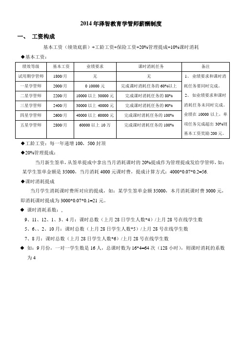 教育学管师薪酬制度