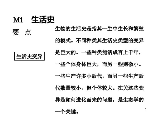 环境生态学---第十三章  生活史