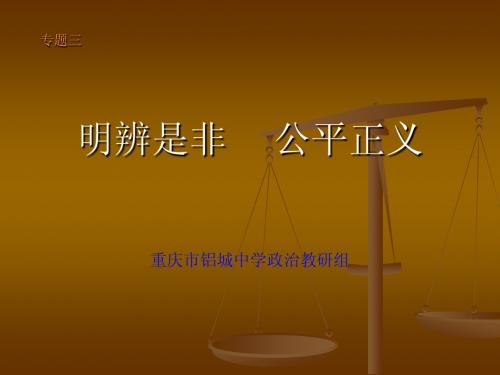 初中思品专题03明辨是非公平正义