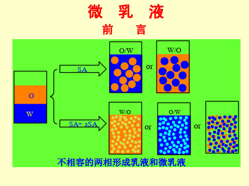 胶体化学第x2章 微乳液