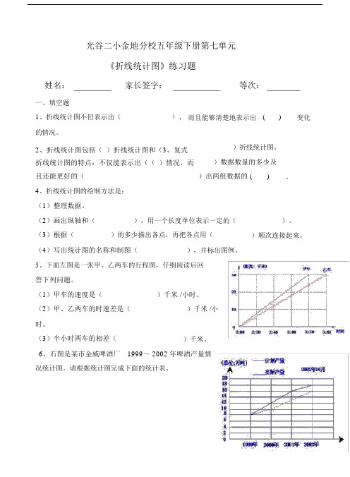 (完整版)五下复式折线统计图训练题.docx