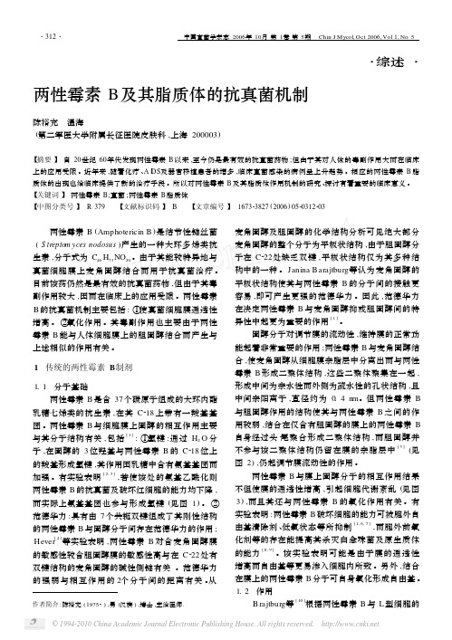 两性霉素B及其脂质体的抗真菌机制