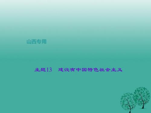 中考历史主题13建设有中国特色社会主义课件