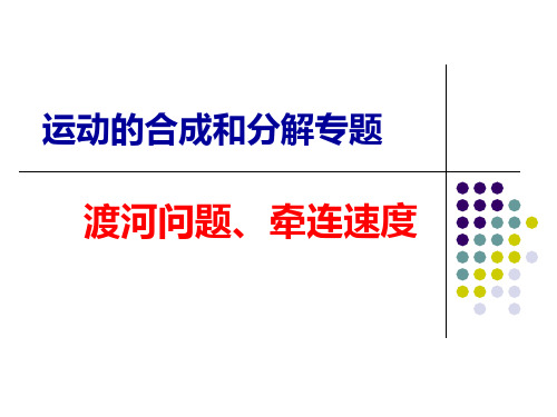 高中物理课件-渡河问题、牵连速度问题