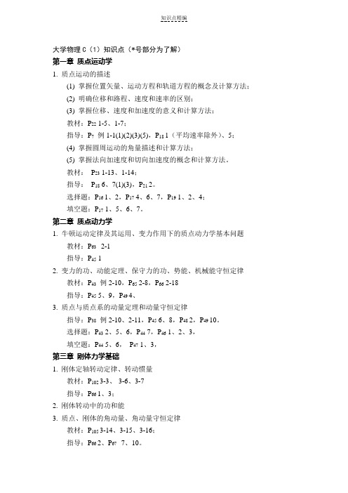 大学物理C知识点