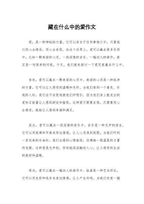 藏在什么中的爱作文