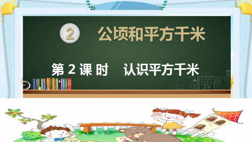 四年级数学上册精品课件《公顷和平方千米  认识平方千米》人教部编版PPT