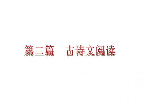 2014年中考语文专题复习PPT课件12:古诗词鉴赏