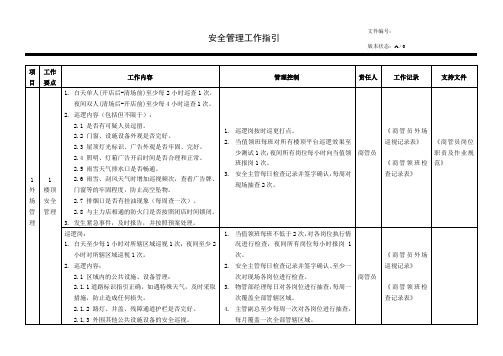 购物中心安全管理工作指引