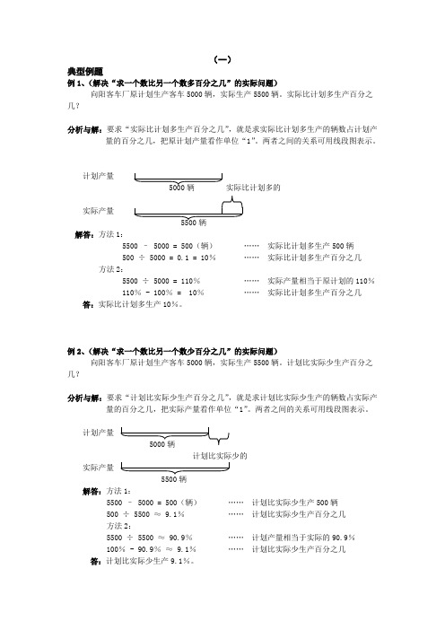 百分数应用题总结及答案解析