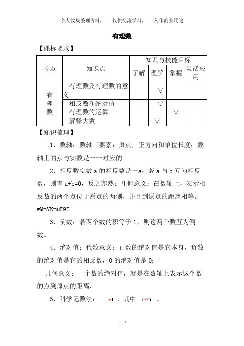 2018届中考数学考点专题复习7