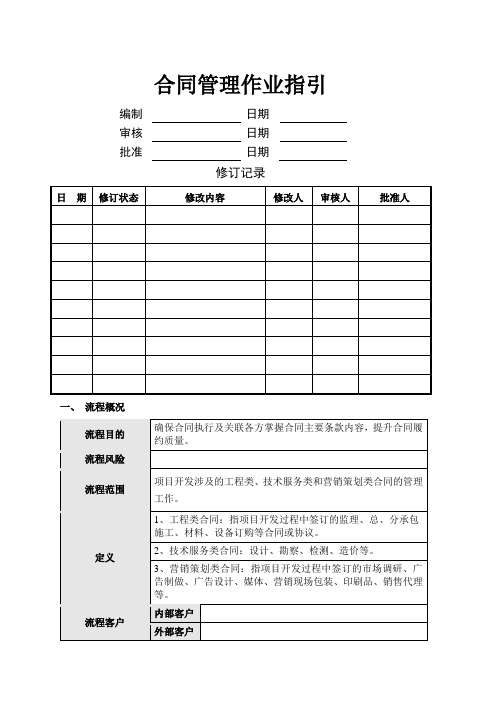 合同管理作业指引