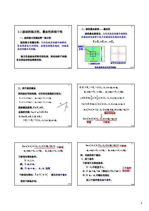 1-2 1-3波动的独立性、叠加性