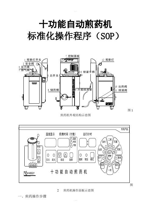 十功能自动煎药机标准化操作程序(SOP)