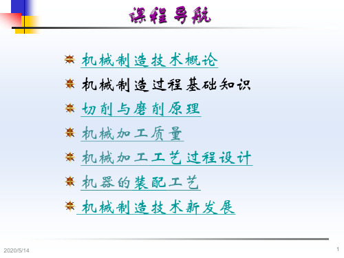 机械制造技术基础-张世昌-第2章-机械制造过程基础知识