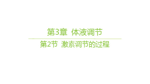 人教版高中生物学选择性必修1稳态与调节精品课件 第3章 体液调节 第2节 激素调节的过程 (7)