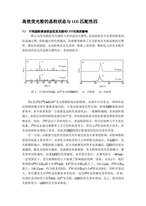高效荧光粉的晶粒状态与LED匹配性四