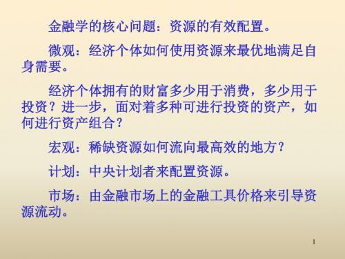 第一章 金融市场概述