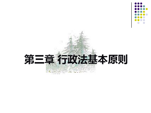 第三章行政法的基本原则