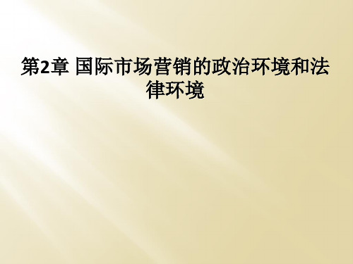 第2章 国际市场营销的政治环境和法律环境