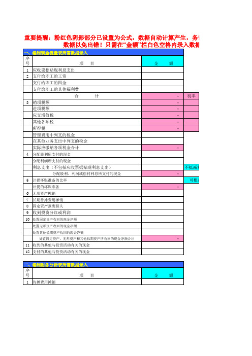 小企业简易报表(自动生成)