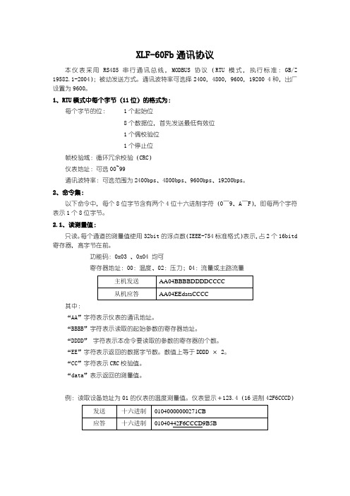 485-RTU通信协议