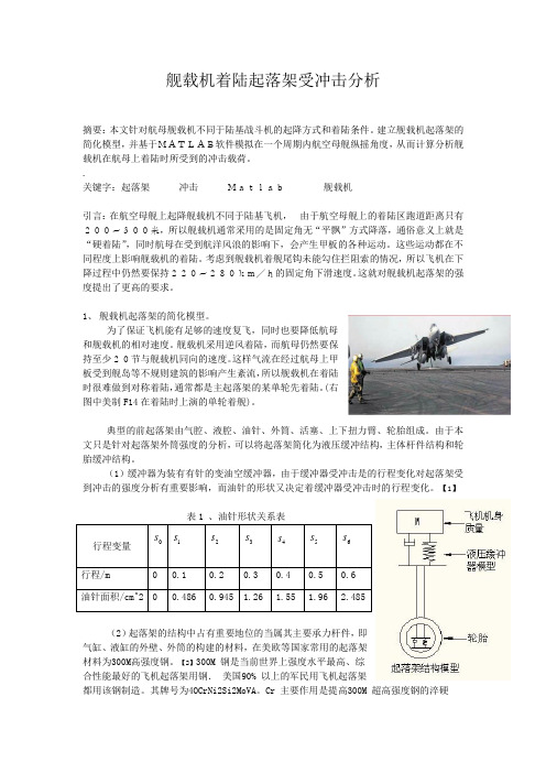 舰载机着陆起落架受冲击分析