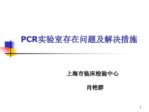 PCR实验室存在问题及解决措施