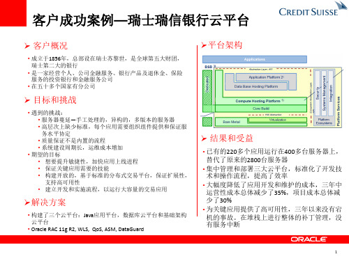 金融行业云计算成功案例