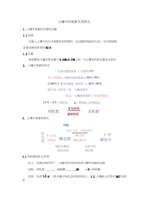 土壤中的氮素及其转化