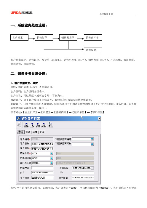 U8操作指导_销售