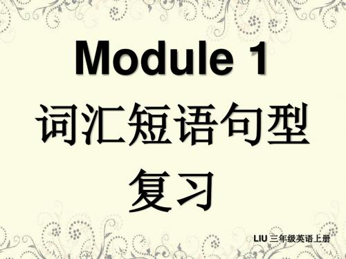 广州版 三年级上册 module1 词汇句型复习