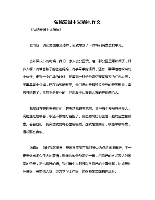 弘扬爱国主义精神,作文