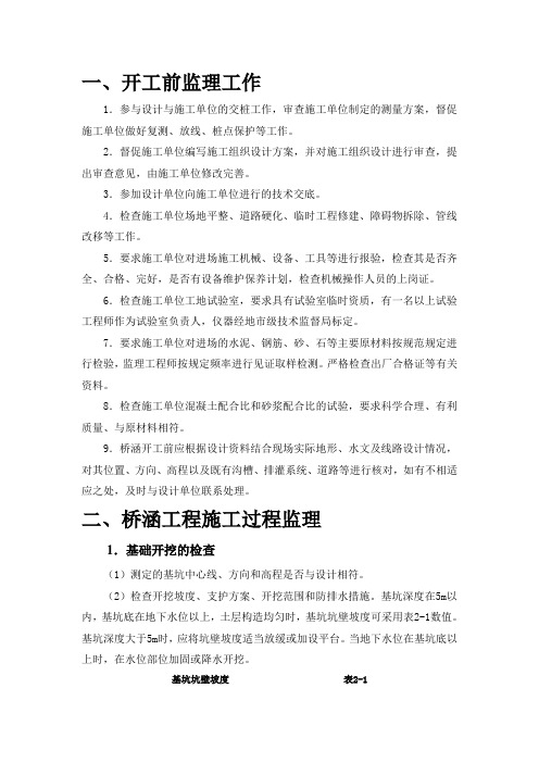 铁路桥涵工程监理施工作业手册