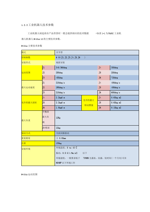 3工业机器人主要技术参数