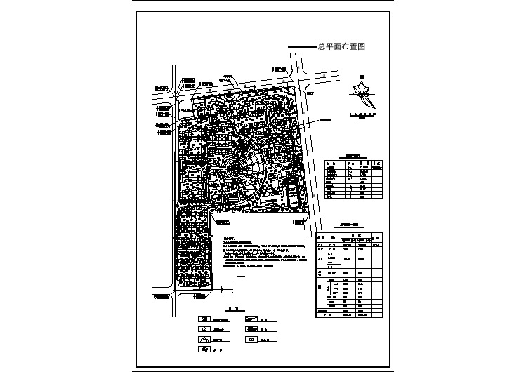 小区规划建筑平面规划布置图纸（共一张）