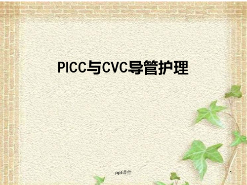 PICC与CVC的导管护理  ppt课件