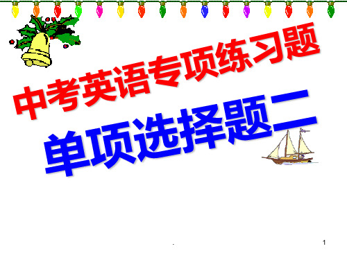 中考英语专项练习题：-单项选择题二-讲解PPT课件