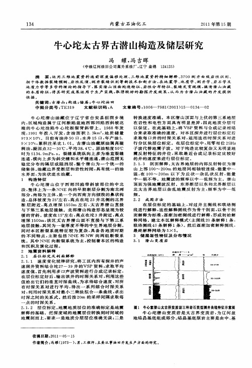 牛心坨太古界古潜山构造及储层研究